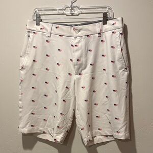 Patriotic Flag Patterned Golf Shorts